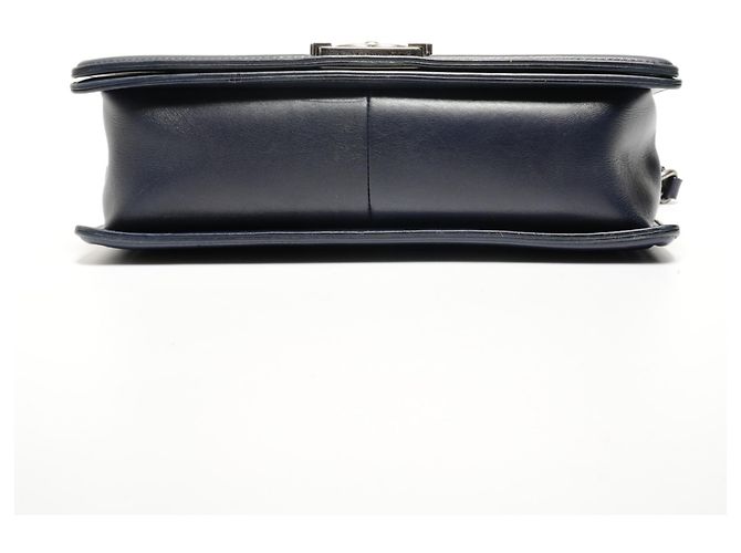 Borsa a Spalla Chanel Boy in Pelle di Agnello Blu Navy - vista 7