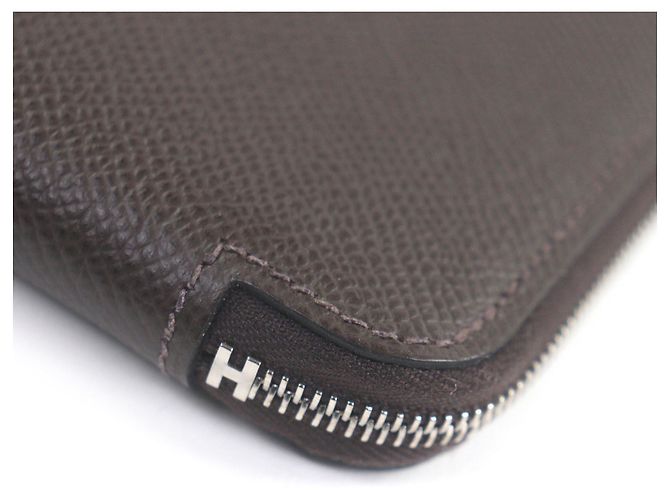 Hermès Hermes Azap Long Wallet in Epsom Leather Damier ebene - view 5