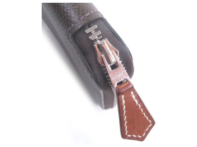 Hermès Hermes Azap Long Wallet in Epsom Leather Damier ebene - view 6