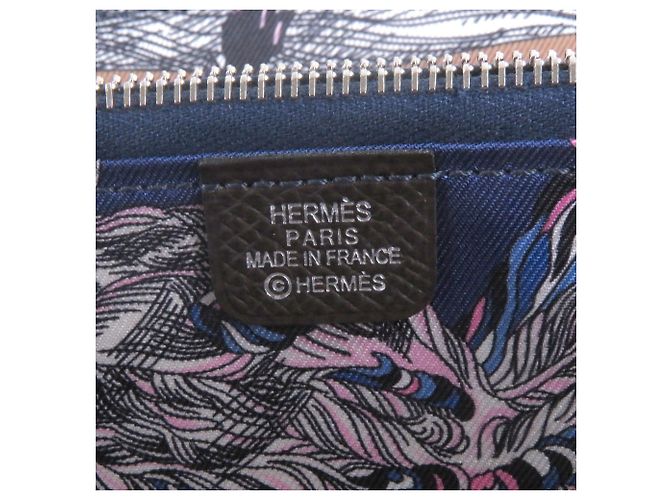 Hermès Hermes Azap Long Wallet in Epsom Leather Damier ebene - view 8