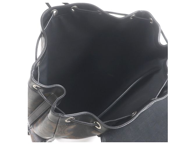 Céline Triomphe Rucksack aus beschichtetem Canvas CELINE 11181 Braun Schwarz - Ansicht 5