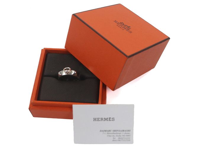 Ring Bague en argent 925 Collier de Chien Hermès - vue 2