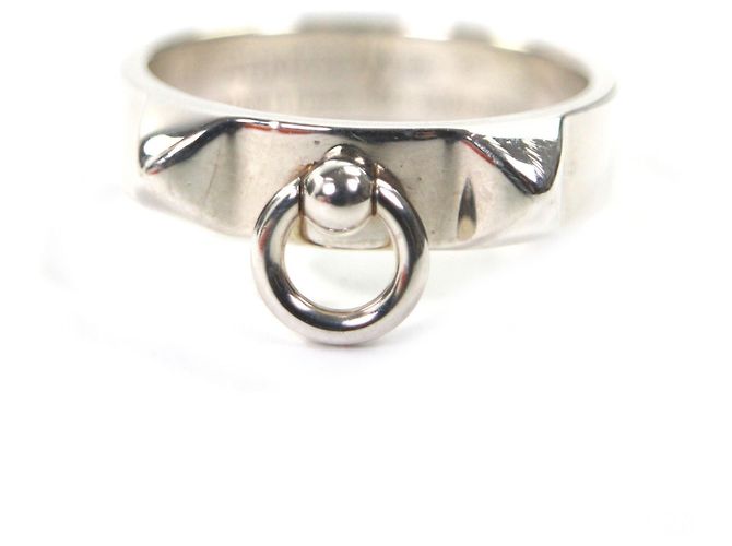 Ring Bague en argent 925 Collier de Chien Hermès - vue 3