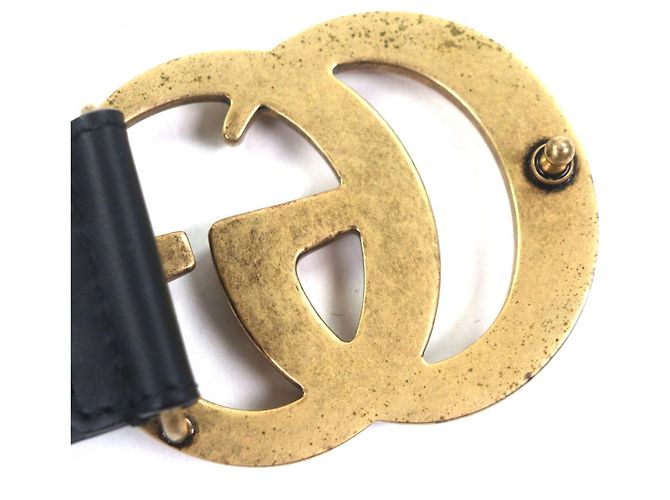 Marmont Ceinture large Double G 400593 de Gucci Noir - vue 5