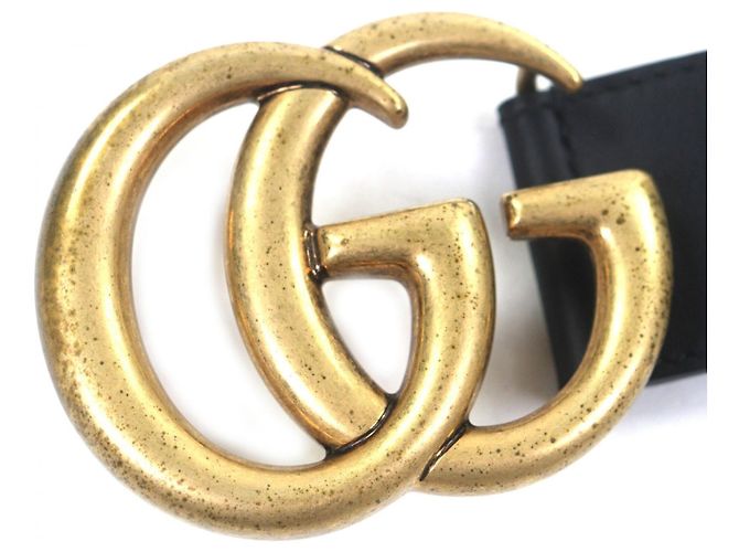 Marmont Ceinture large Double G 400593 de Gucci Noir - vue 9