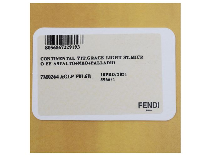 Fendi Leder Micro Zucca Langbörse Schwarz - Ansicht 12