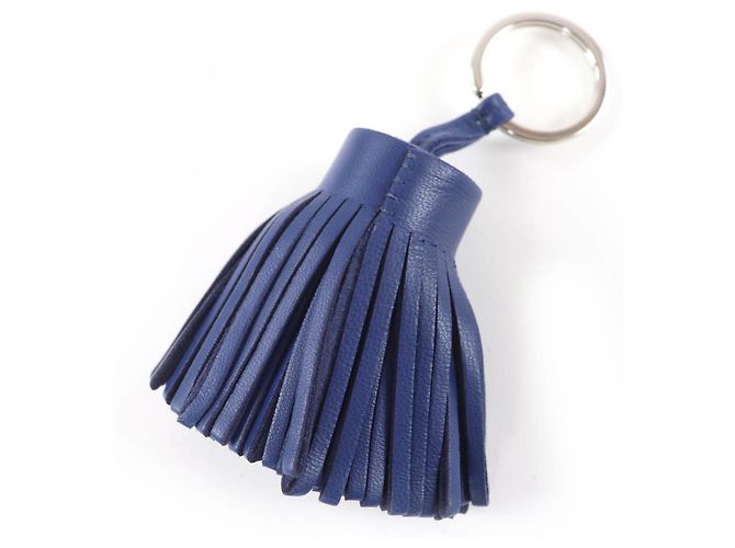 Portachiavi Hermès Carmen Agneau Milo in Blu Zaffiro - vista 2