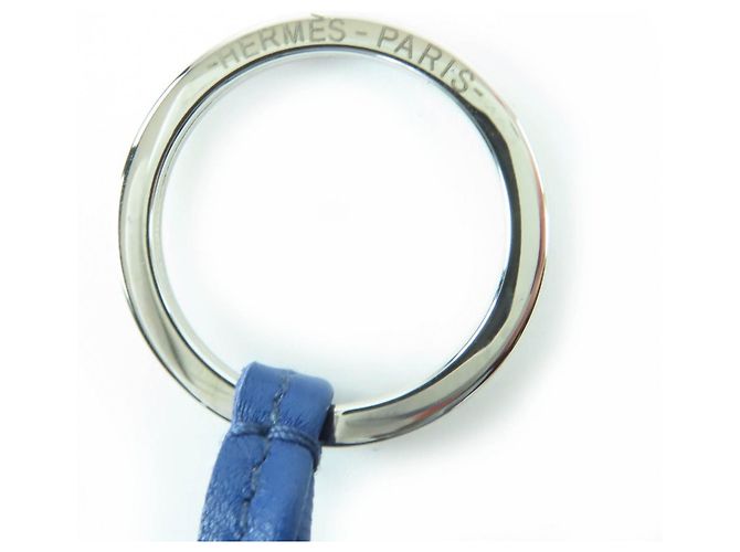 Portachiavi Hermès Carmen Agneau Milo in Blu Zaffiro - vista 5