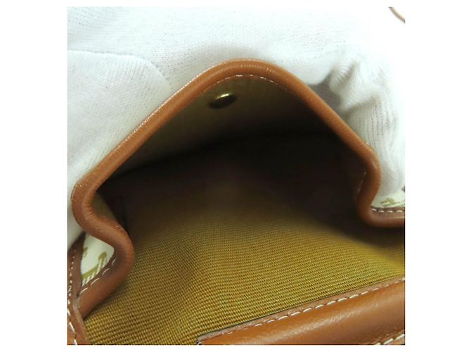 Céline Cartera de cuero con logo Triomphe CELINE Castaño Blanco - vista 5