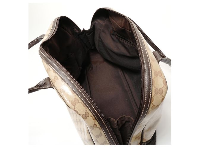 Borsa Boston GG Crystal Sherry Line di Gucci Beige - vista 11