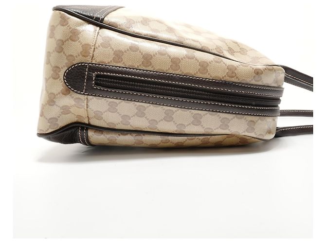 Borsa Boston GG Crystal Sherry Line di Gucci Beige - vista 4