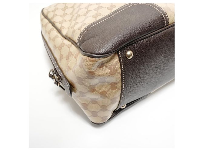 Borsa Boston GG Crystal Sherry Line di Gucci Beige - vista 5