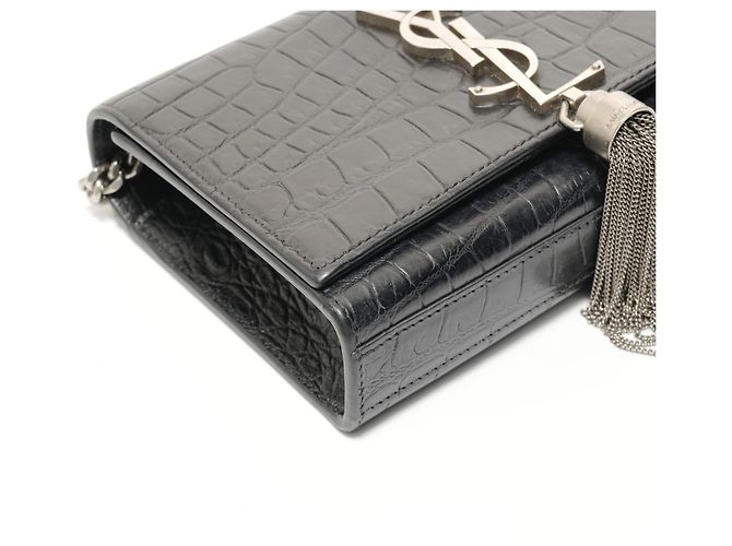 Borsa a Spalla Kate Small Chain di Yves Saint Laurent Nero - vista 5
