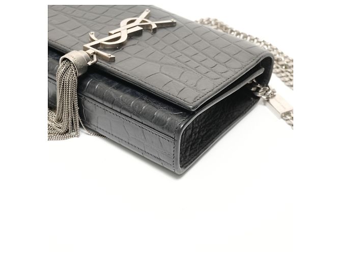 Borsa a Spalla Kate Small Chain di Yves Saint Laurent Nero - vista 6