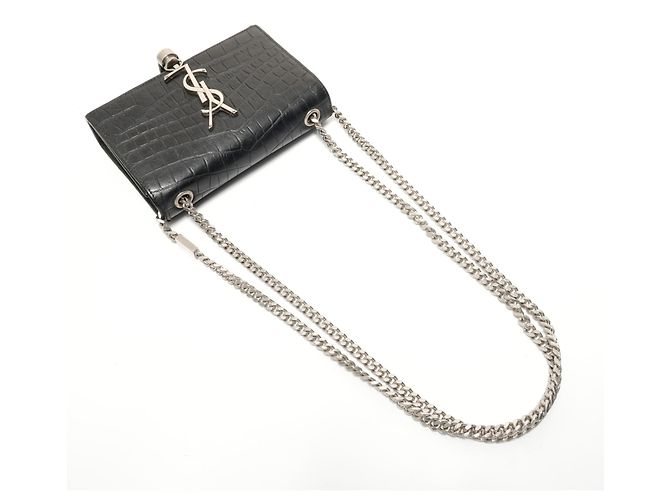 Borsa a Spalla Kate Small Chain di Yves Saint Laurent Nero - vista 8