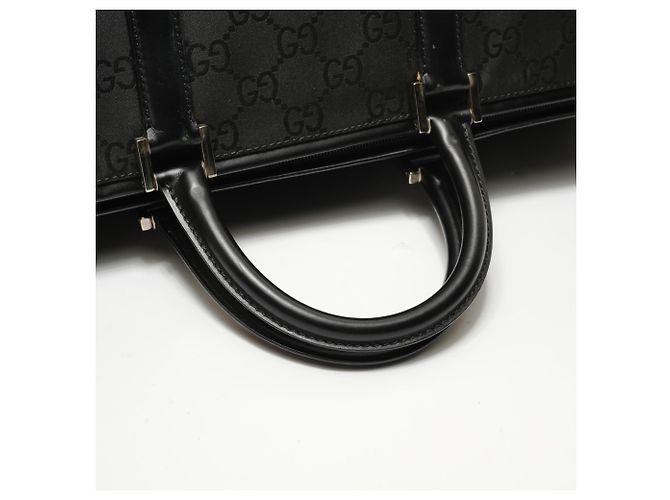 Borsa Boston in tela GG Gucci nera Nero - vista 12