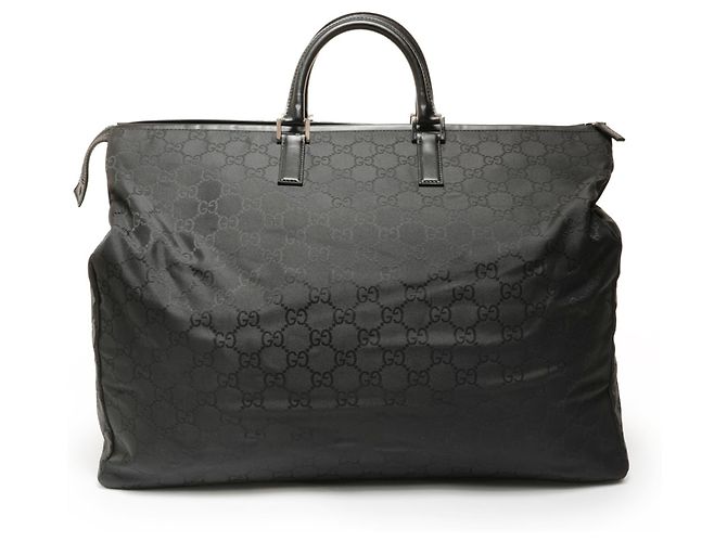 Borsa Boston in tela GG Gucci nera Nero - vista 2