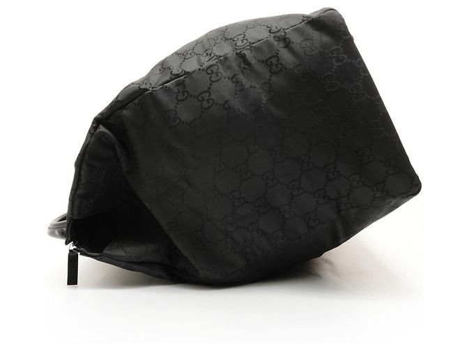 Borsa Boston in tela GG Gucci nera Nero - vista 3
