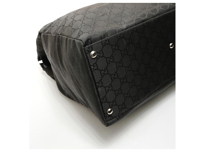 Borsa Boston in tela GG Gucci nera Nero - vista 5