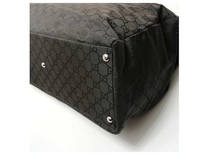 Borsa Boston in tela GG Gucci nera Nero - vista 6