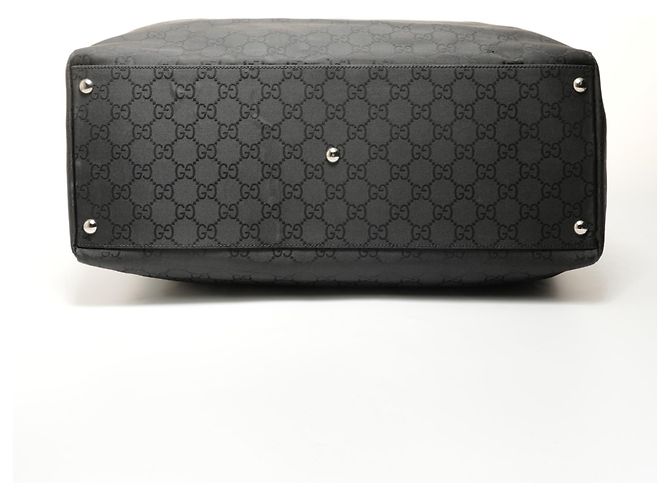 Borsa Boston in tela GG Gucci nera Nero - vista 7