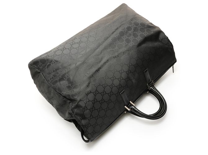 Borsa Boston in tela GG Gucci nera Nero - vista 8