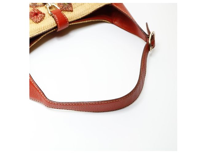 Borsa a Spalla in Rafia Gucci Jackie Beige - vista 13