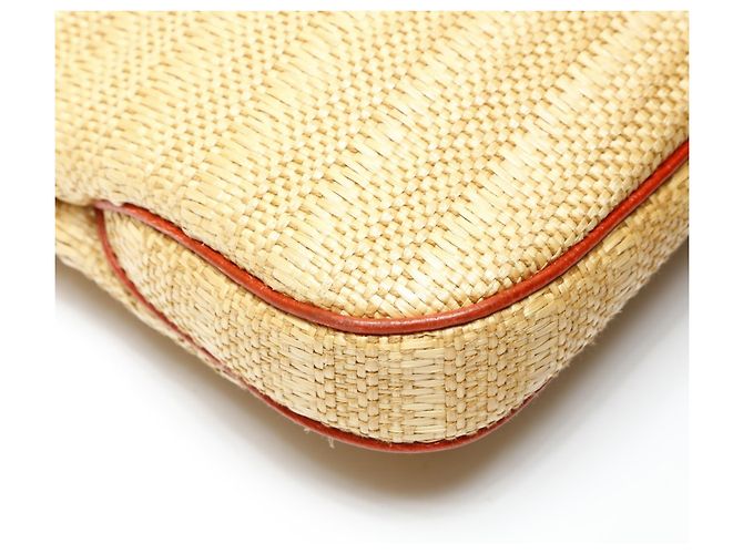Borsa a Spalla in Rafia Gucci Jackie Beige - vista 5