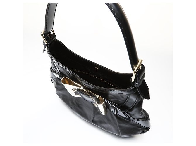 Borsa a spalla Hobo Queen con nastro Gucci Nero - vista 12