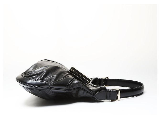 Borsa a spalla Hobo Queen con nastro Gucci Nero - vista 4