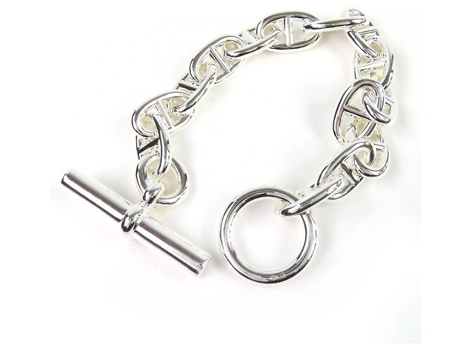 Bracciale Charm Chaine d'Ancre MM in Argento di Hermès - vista 2
