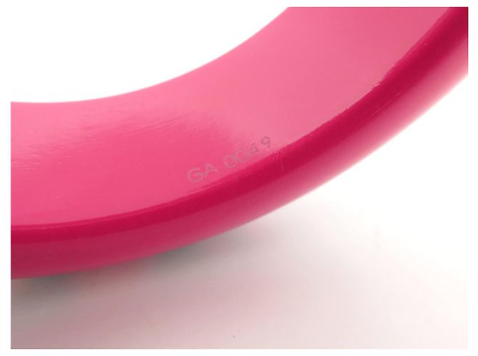 NUOVO BRACCIALE LOUIS VUITTON LEO MONOGRAM LOGO LV IN LEGNO LACCATO ROSA Fuschia - vista 6