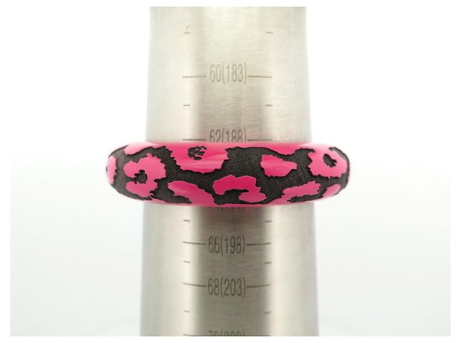 NUOVO BRACCIALE LOUIS VUITTON LEO MONOGRAM LOGO LV IN LEGNO LACCATO ROSA Fuschia - vista 9