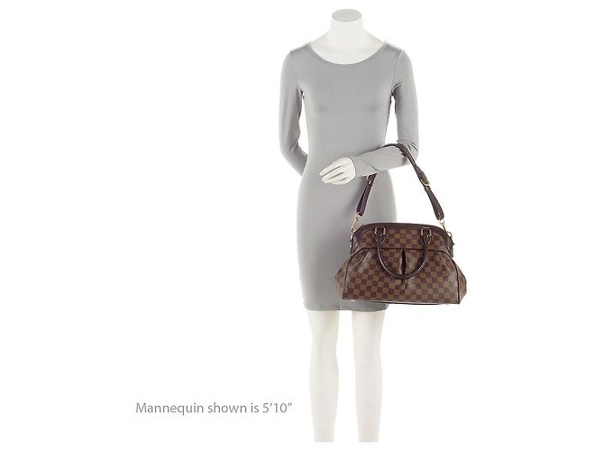 Borsa Trevi PM Damier Ebene di Louis Vuitton Marrone - vista 5