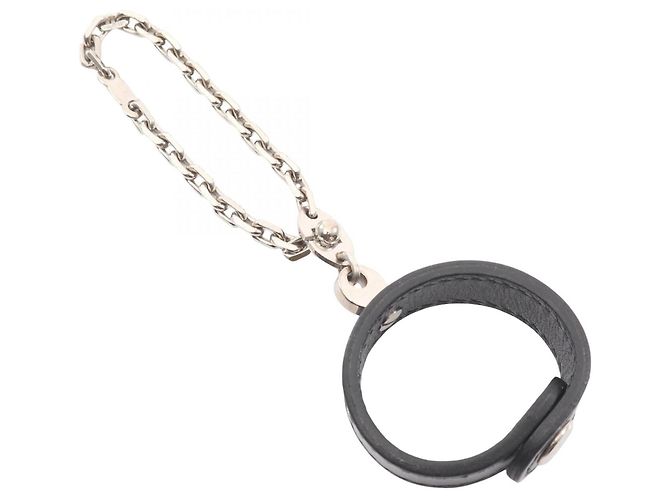 Charm in metallo in pelle Nomade di Hermès Nero - vista 3