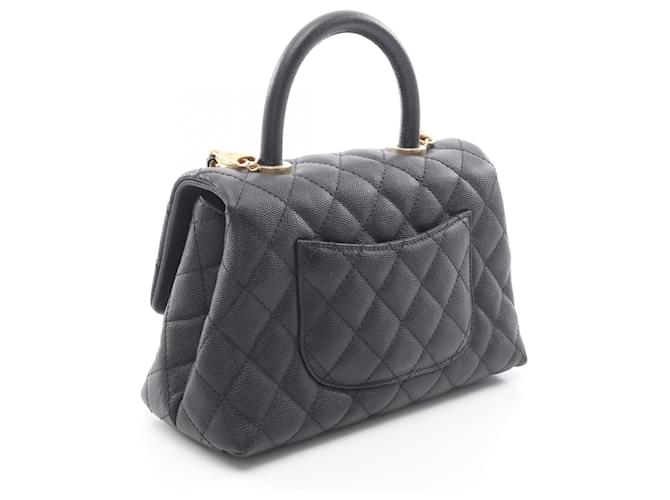 Borsa a tracolla Chanel Coco Handle nera Nero - vista 4