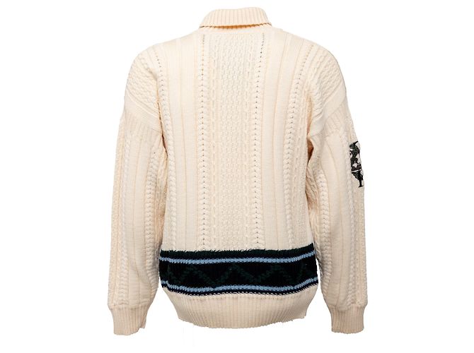 Strickpullover Gianfranco Ferré - 90er Jahre Weiß Roh - Ansicht 2