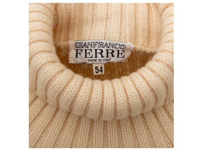Strickpullover Gianfranco Ferré - 90er Jahre Weiß Roh - Ansicht 7