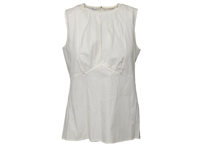 Top de doble capa Marni - '10s Blanco Crudo - vista 3