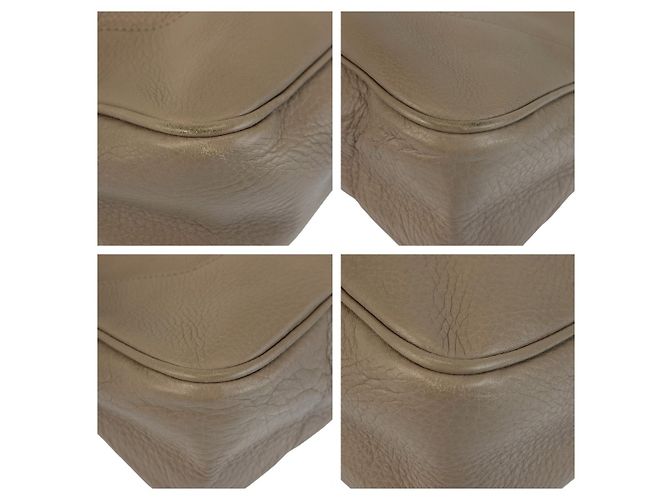 Borsa a Spalla in Pelle Gucci Bamboo Diana Marrone Beige - vista 3