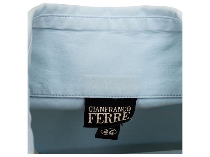 Camicia a doppio bottone Gianfranco Ferré - anni 2000 Blu - vista 8