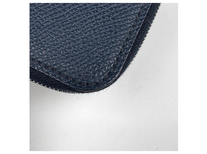 Monedero compacto de seda Azap de Hermès Azul marino - vista 3