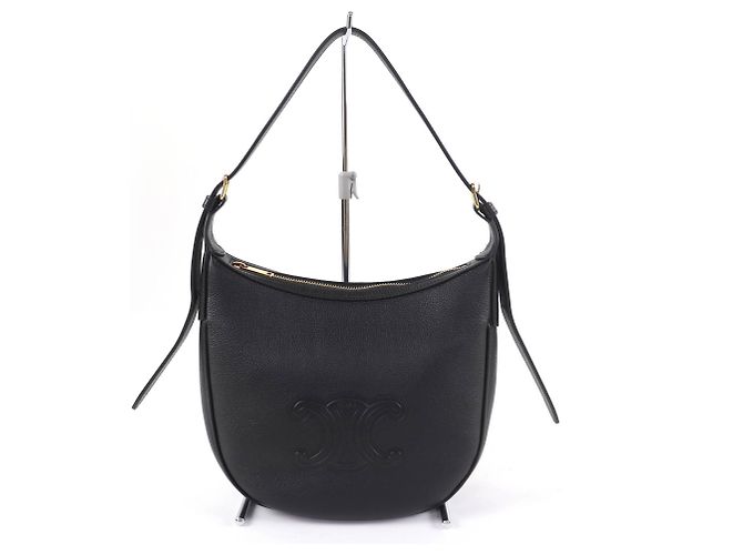 Céline CELINE 11725 Pelle Triomphe Eloise Piccola Borsa in Pelle Nero - vista 4
