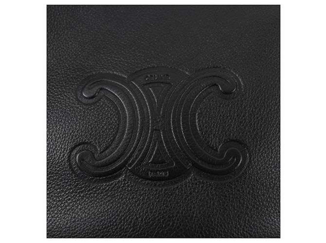 Céline CELINE 11725 Pelle Triomphe Eloise Piccola Borsa in Pelle Nero - vista 8