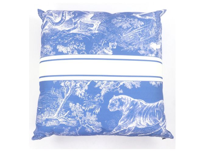 Coussin en mélange de lin Dioliviera Christian Dior Bleu - vue 2