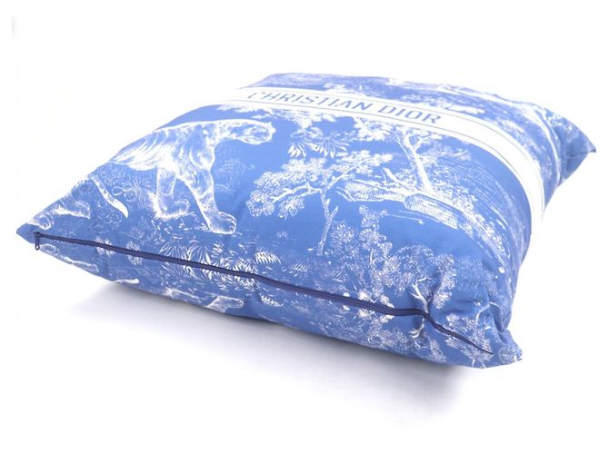 Coussin en mélange de lin Dioliviera Christian Dior Bleu - vue 3