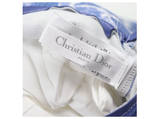 Coussin en mélange de lin Dioliviera Christian Dior Bleu - vue 7