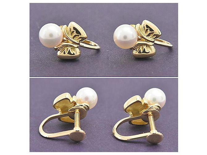 Orecchini in Perla 750YG Christian Dior 1P D'oro - vista 2
