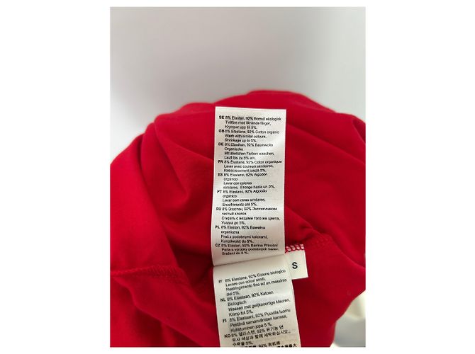 Vestido longo vermelho sem alças By Malene Birger - vista 6