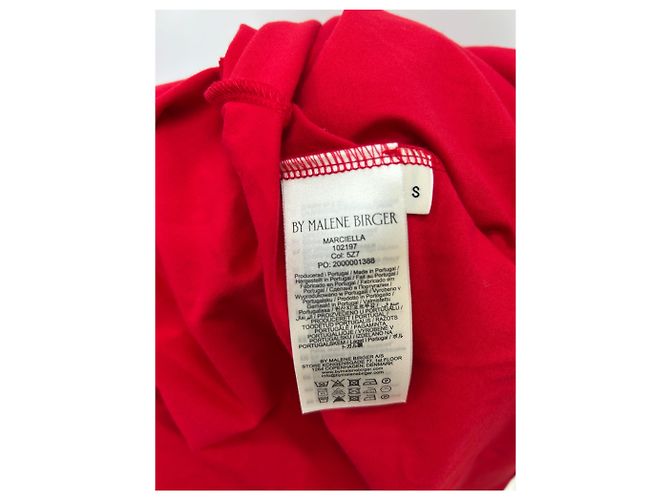 Vestido longo vermelho sem alças By Malene Birger - vista 7